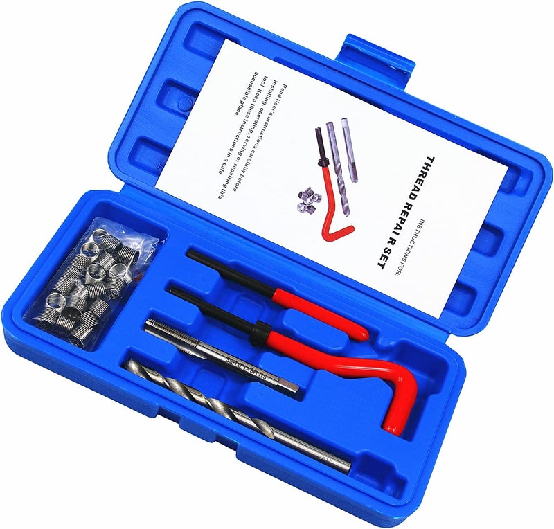 BestsQ 25pcs Thread Repair Kit M8 x 1.0mm Metric Thread Repair Insert Kit Compatible Hand Tool Set for Auto Repairing (M8-1.0) - Image 2